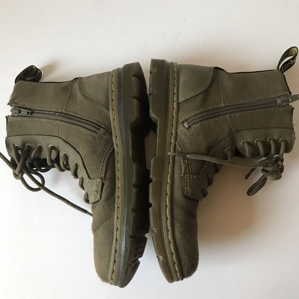 Dr Martens Combs combat army canvas tech boots olive green lace up zip Kid 4M/5‎ - Picture 5 of 7